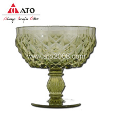 Pure green Embossed High-foot Cup Ice Cream cup